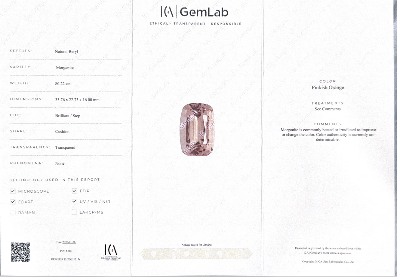Premium Quality Natural 80.22 Carat Stunning Pink Morganite For Collection - Image 5